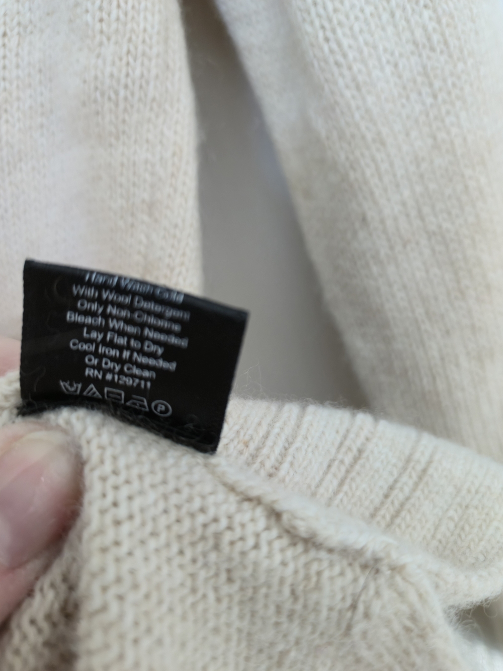 Jenni Kayne Everyday Sweater Oatmeal Wool Cashmere Blend Size S - Picture 7 of 10